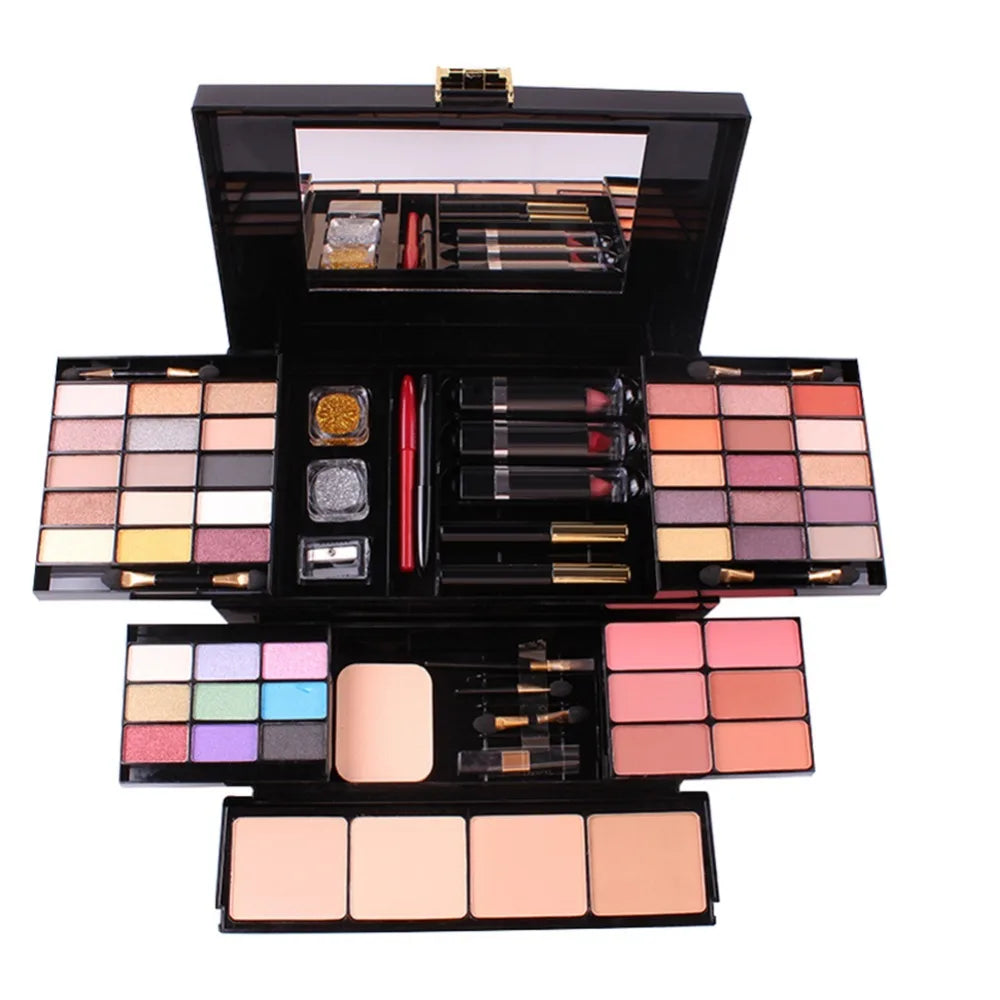 Professional Makeup Set Box Matte Glitter Eyeshadow Foundation Powder Kit Blush Women Multi-functional Palette Cosmetic Case