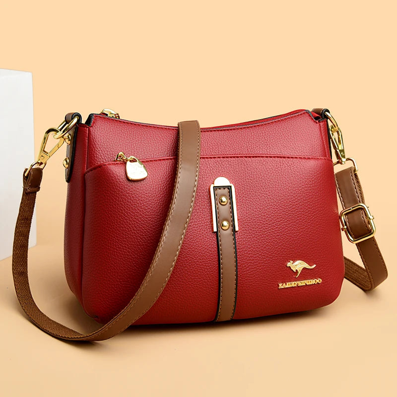 Genuine High Quality Soft Leather Women's Handbag Trend Designer Female Crossbody Bag Casual Shoulder Messenger Handbags 2025