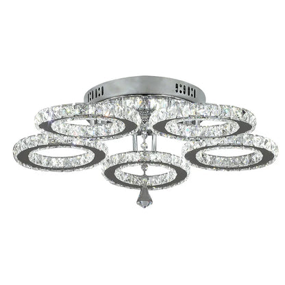 Modern Pendant Light Led Crystal Ring Ceiling Lamp Living Dining Room Chandelier Lustre Bedroom Luxury Home Decor Fixture Lumina