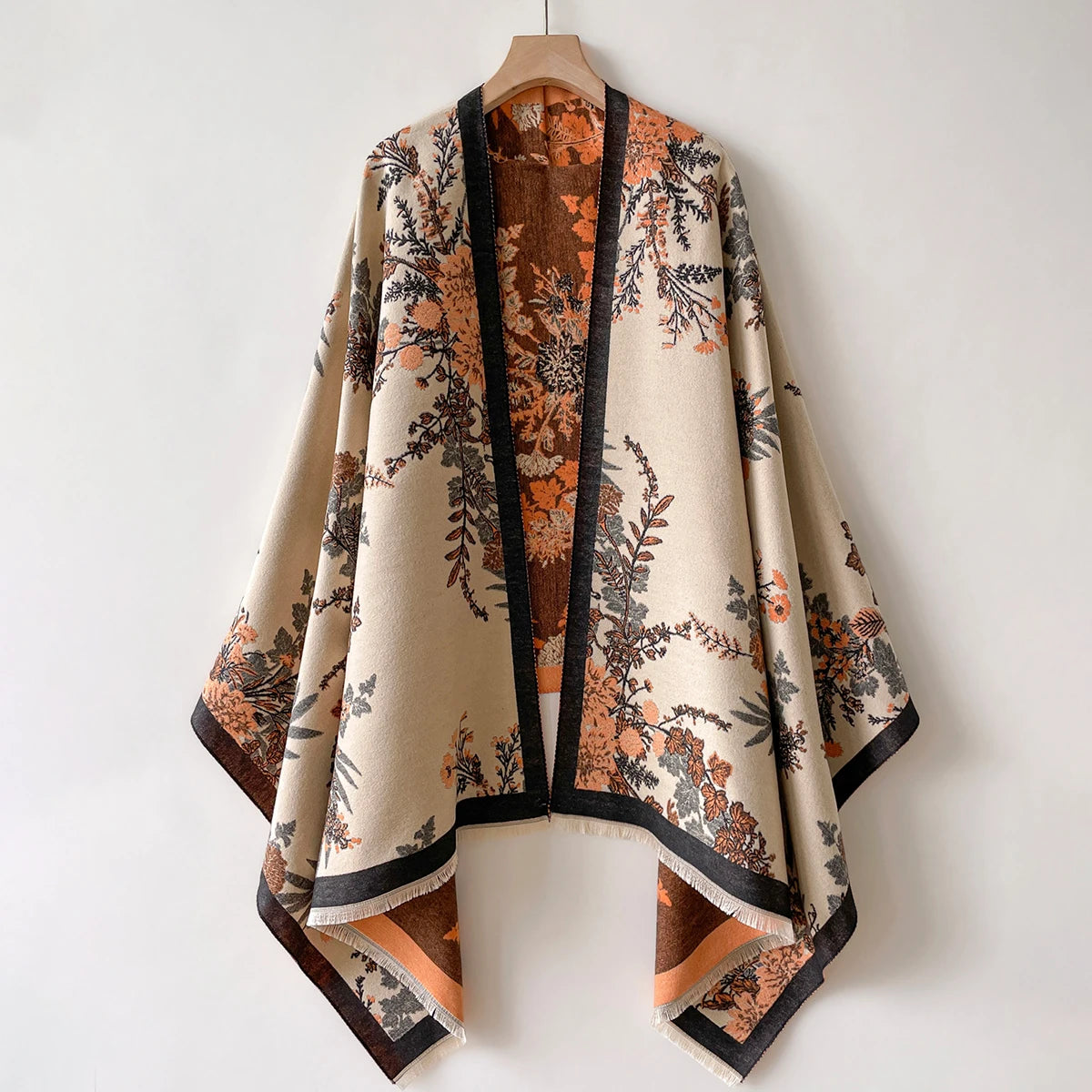 Warm Shawl Women Scarf Luxury Cashmere Winter Blanket Wraps Casual Floral Print Pashmina Bufanda Travel Poncho Stoles Echarpe