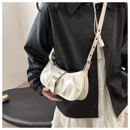 England Style Bags For Women Luxury Designer Handbags And Purses New In Polyester Vintage Rivet Small Underarm Shoulder Bag