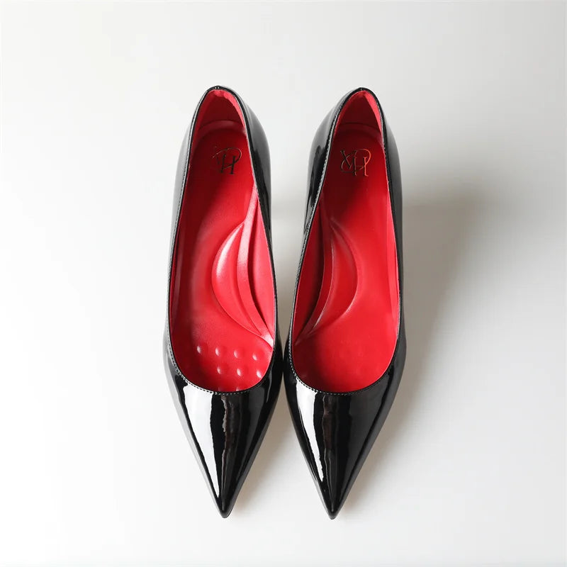 Alionly 2026 New 8CM Thin High Heels Pumps Women Pointed Toe Slip On Shoes Elegant Prom Wedding Stripper Ladies Sandals