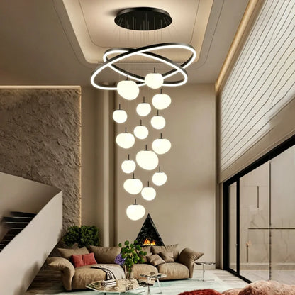 Modern Home Decor LED Lights Pendant Light Lamps for Staircase Chandeliers for Living Room Hanging Light Indoor Lighting