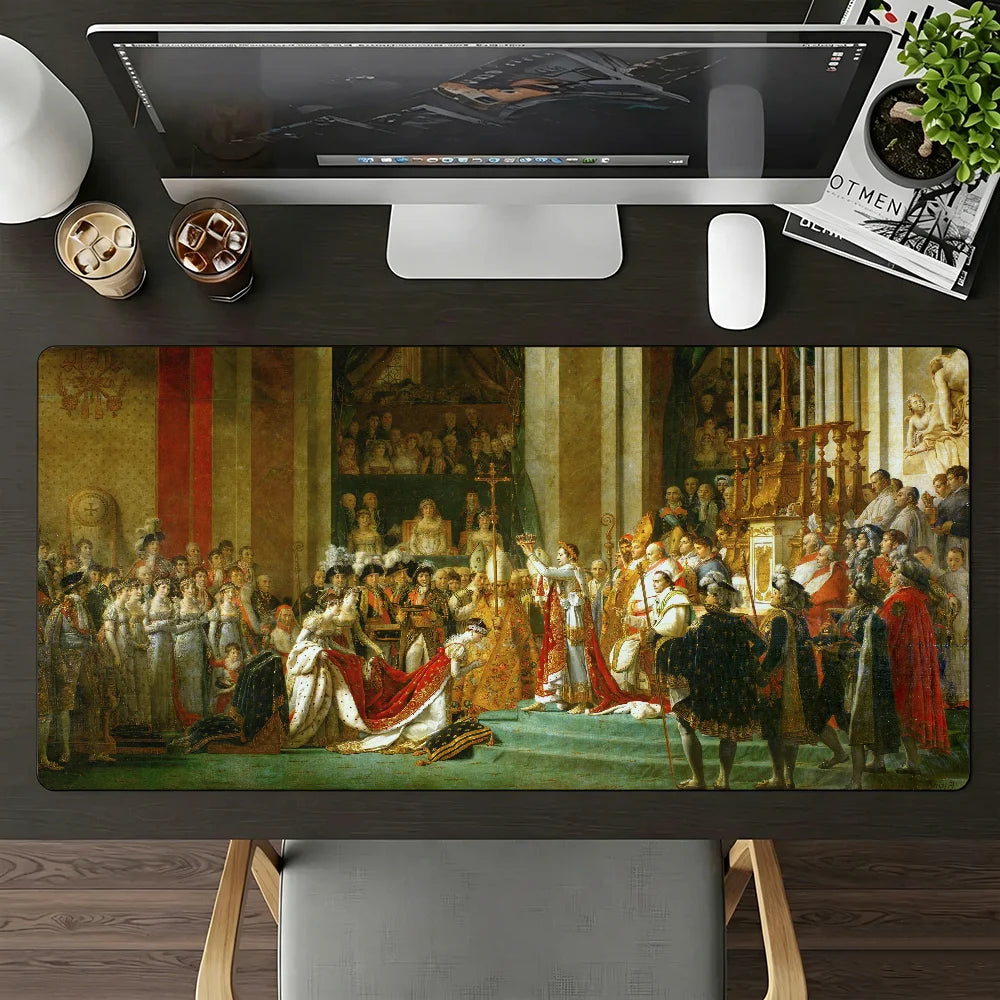Artist J-Jacques-Louis D-David-S Mouse Pad Large Non-Slip Waterproof Mat Stitched Edge Keyboard Pad for Gaming Daily Office