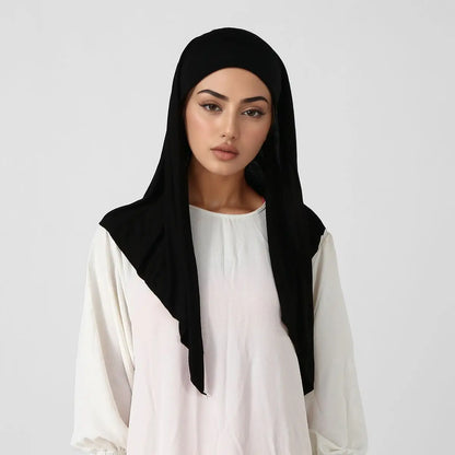New Triangle Jersey Hijab Scarf For Women Muslim Shawls Headscarf Wraps Solid Color Scarves Head Wrap Islamic Turban Headband