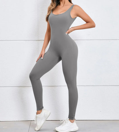 Gym Jumpsuit Woman Padding Sports Overalls for Women Push Up Rompers for Woman Clothes Monos Mujer Gray Coffee Navy Black Red