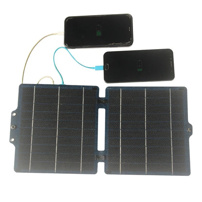 5V 10W ETFE Portable Foldable Solar Charge Panel USB/Type-C Output Foldable Solar Bag Fast Charging for Power Bank Phone Charge