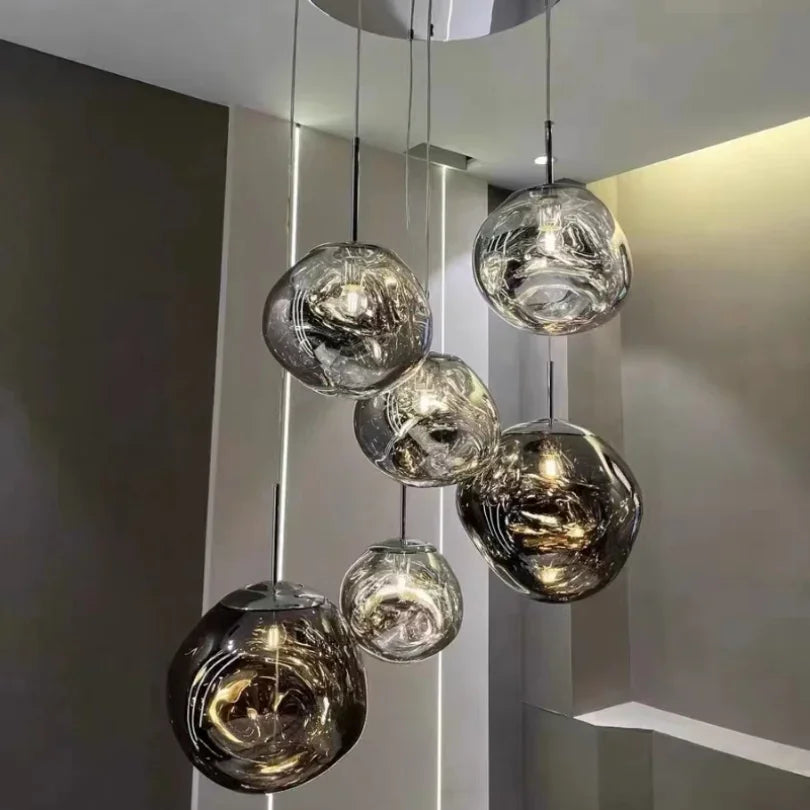 Nordic LED Lava Pendant Lights PVC Lighting Ideal for Living Room Indoor Decor Home Fixtures Loft Kitchen Hanging Lamp