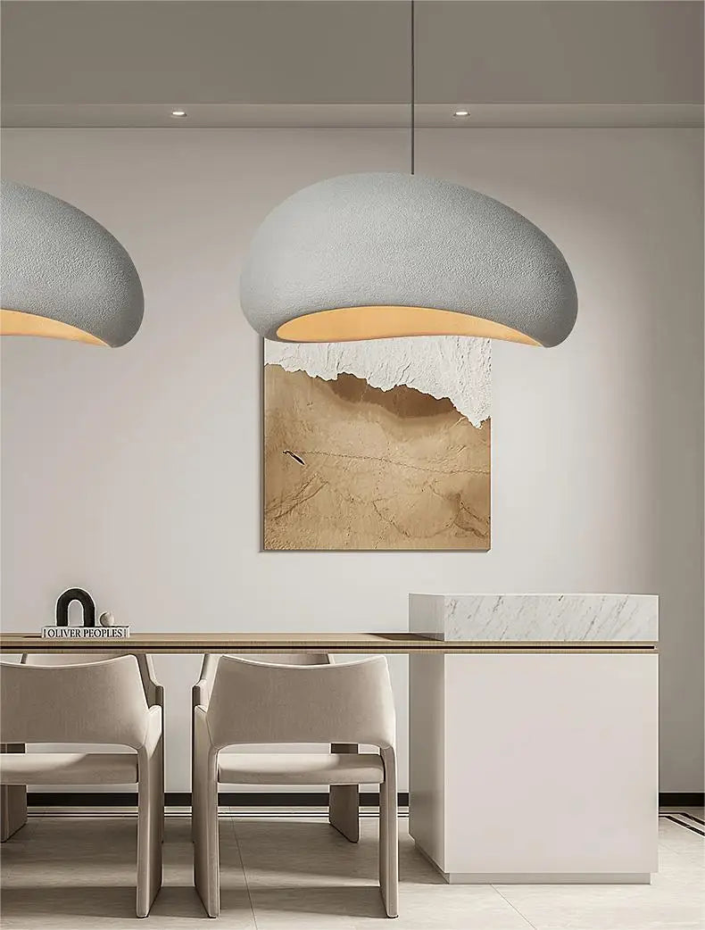 Nordic Wabi Sabi Pendant Lamps Dining Room Lighting Modern Living Room Bedroom LED Ceiling Chandelier Loft Lustre Hanging Lights