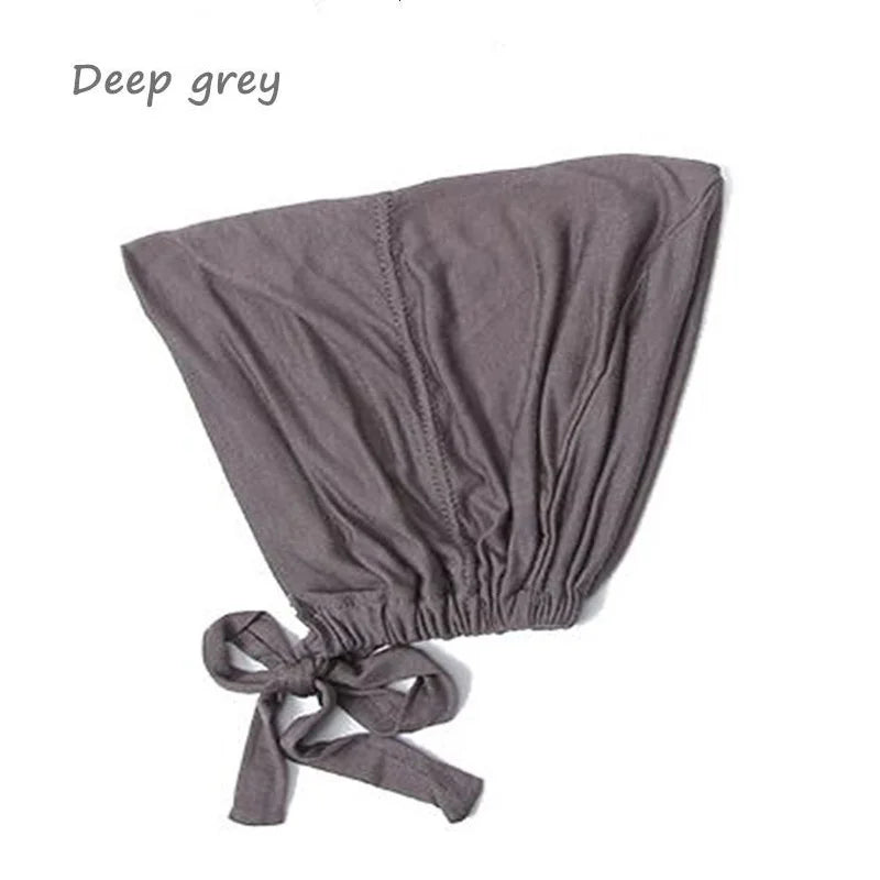 New Soft Modal Muslim Turban Hat Inner Hijab Caps Islamic Underscarf Bonnet India Hats Female Headwrap Turbante Mujer