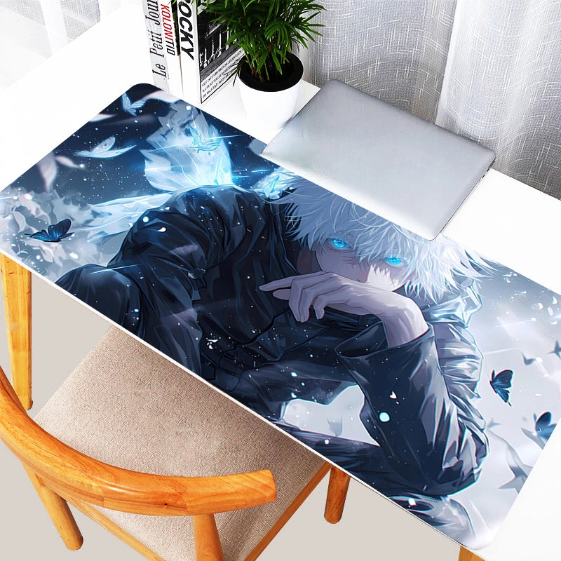 Mouse Pad Laptop Purple Japan Anime Gojo Mousepad XXL Non Slip Keyboard Rug PC J-jujutsu K-kaisen Extended Desk Mat For Boy Gift
