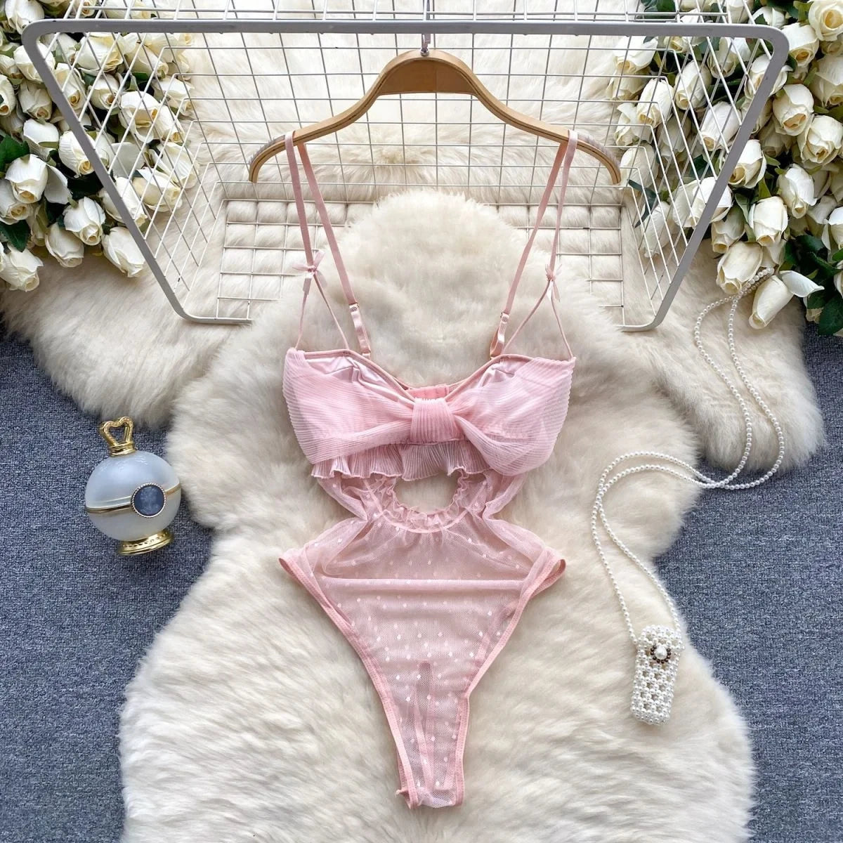 Woman Lace Splice Hollow out Design Women's Bodysuit Base Layer Small Vest High Waist Straight Tube Fashion Sexy Bodysuit New