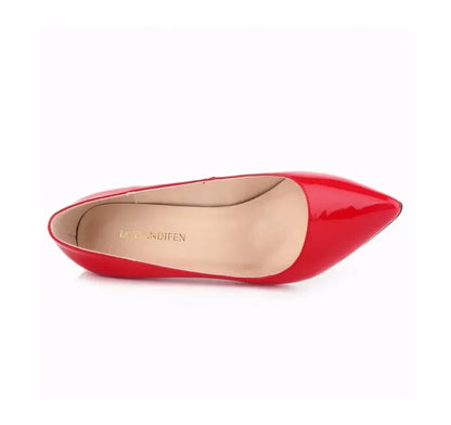 Large Size Women Pumps Classic Pointed Toe High Heels Sexy 9cm Stilettos Female Elegant Comfort Ladies Red Wedding Party Shoes