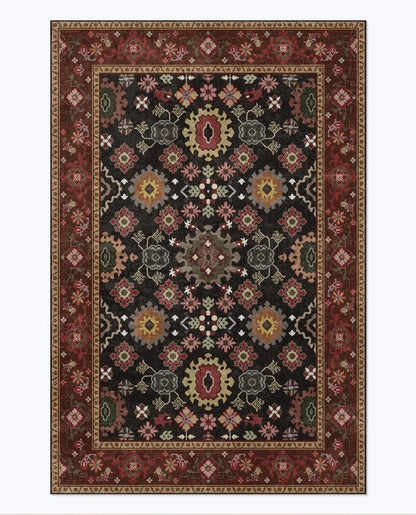 American Retro Style Rugs for Bedroom Large Area Living Room Decoration Anti-slip Carpet Washable Lounge Floor Mat Home Soft Rug