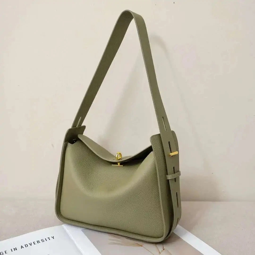 New Genuine Leather Luxury Designer Women Shoulder Crossbody Underarm Bags Cowhide Ladies Large Capacity Tote Bag Fashion Purse