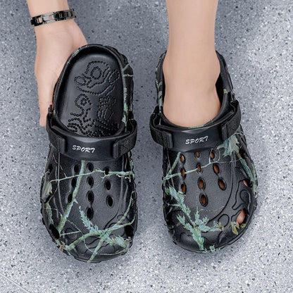 Summer Men Slippers Camouflage Platform Outdoor Clogs Shoe Women Beach Sandals Male Soft EVA Indoor Home Slides Big Size 46 47