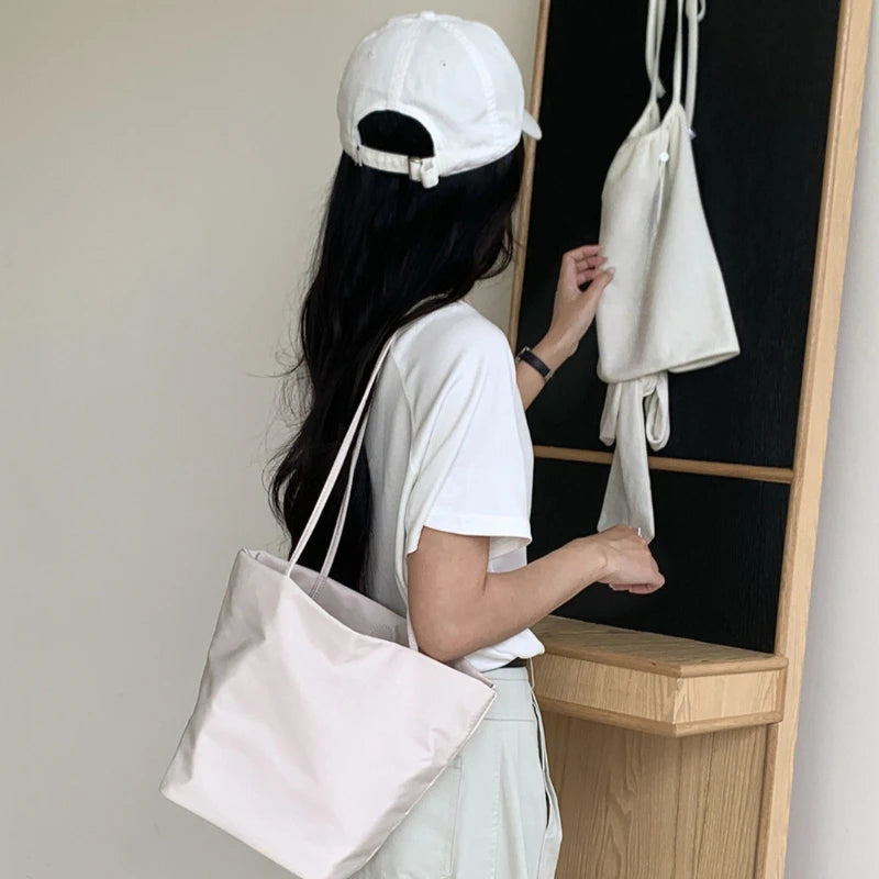 Casual Nylon Bucket Bags for Women Shoulder Bag Fashion Soft Women Bag NEW Tote Purses and Handbags Female Shopper Commuter Bags