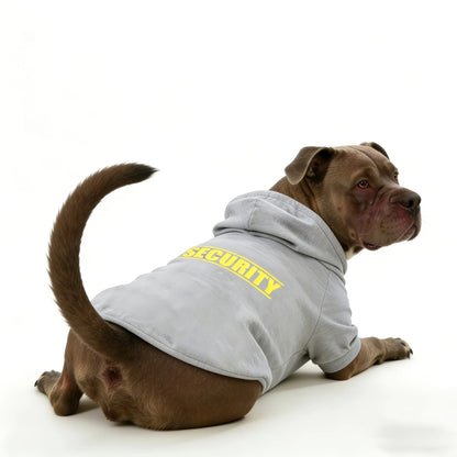 Security Printed Handsome Dog Hoodie Warm Pet Sportswear Medium and Large Dogs Outdoor Safety Pet Clothing  Dog Clothing