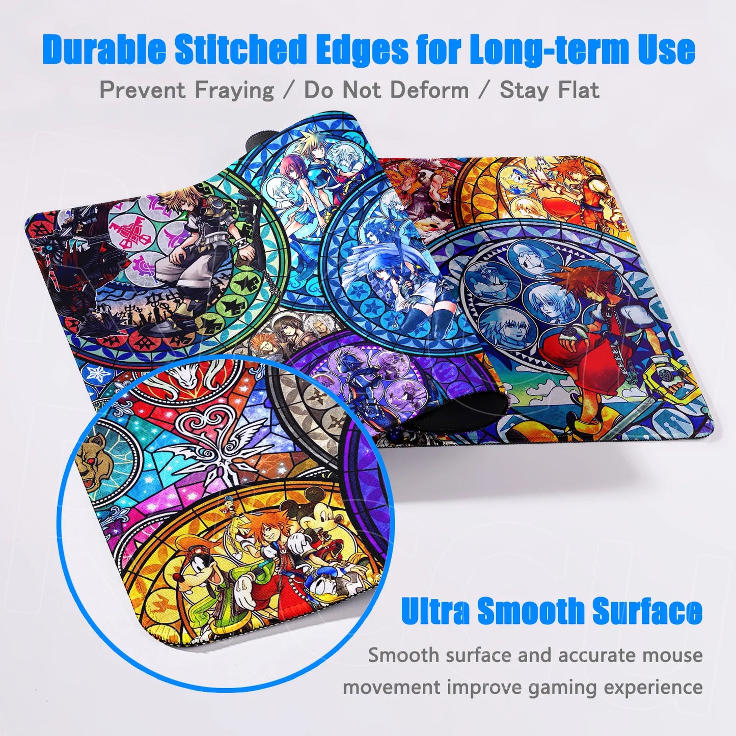 Anime Mousepad Hot Gaming K-kingdom H-hearts Non-Slip Laptop Long Deskmat Xxl Office Extended Mouse Mat Gamer Speed Keyboard Pad