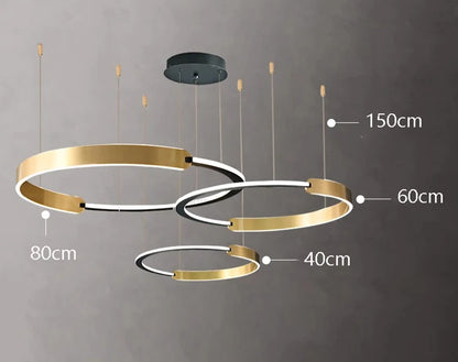 Modern rings long Pendant lights led Chandeliers for living room 2023 indoor lighting Ceiling lamp interior lighting Chandeliers