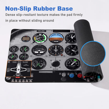 New Many Wallpaper Airplane Speedometer Mousepads Large 900x400mm Non-slip Mouse Pad Office Desk Mat Pc Gamer Table Mousepad XXL