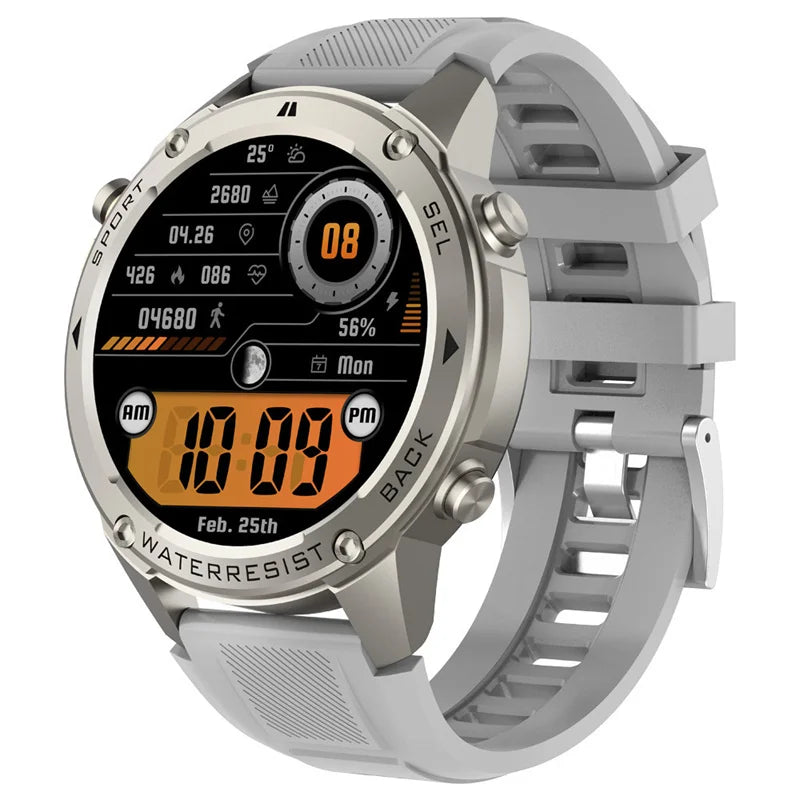 AMOLED Smart Watch DM56 Bluetooth Calling 500mAh Battery GPS Dual Band Satellite Outdoor Sports  Fitness Tracking Smartwatch