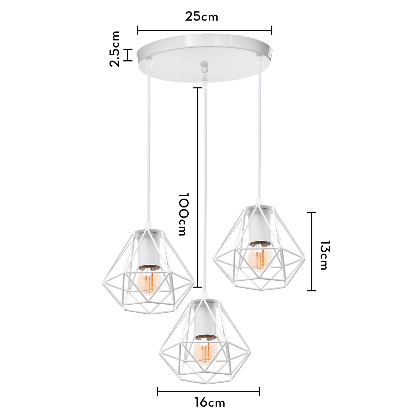 3 Heads Vintage Pendant Lights Wood Hanging Lamp Chandelier Industrial for Loft Dinning Living Room Kitchen Lighting Fixture LED