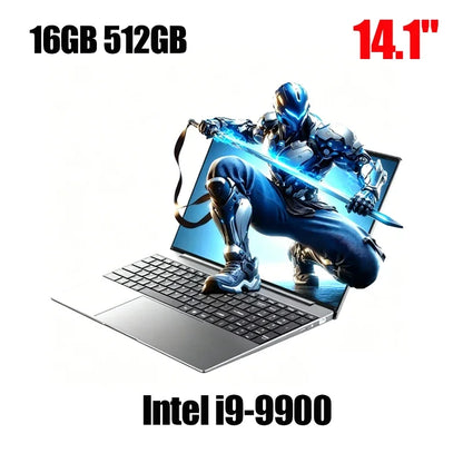 2026 14.1' Ultra Slim Laptop Intel Core I9-9900 16GB RAM 1/2TB SSD Windows 11 Fingerprint Unlock Office Game Backlight Laptop