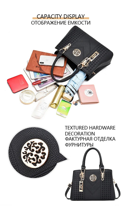 New Famous Designer Brand Bags Women Leather Handbags Luxury Ladies Hand Bags Purse Fashion Shoulder Bags Gift