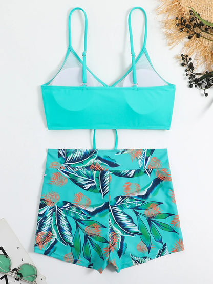 Drawstring Front Shorts Bikinis 2026 High Waist Swimsuit Women Swimwear Female Bathers Bathing Swimming Swim Suit Beachwear