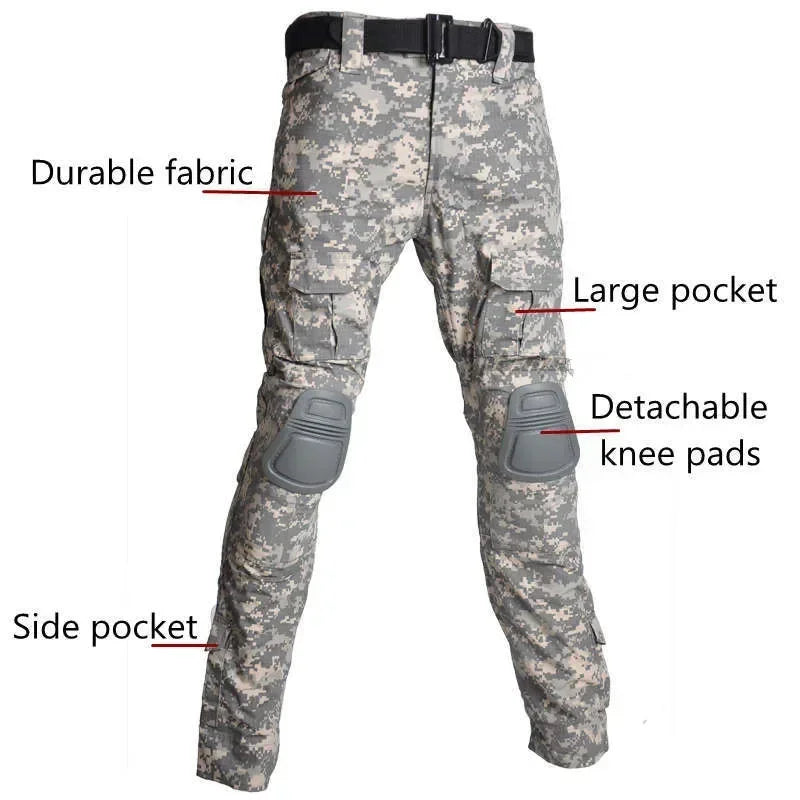 Tactical Uniform Milit Outdoor Camo Uniform Combat Suits Shirts Cargo Pants Trainning Sets Airsoft Paintball Hunting Clothes