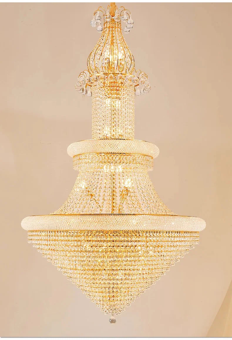 Luxury Crystal Chandeliers Home Decorate Ceiling Chandelier Lustre Duplex Loft Pendant Lights for Living Dining Room Żyrandol