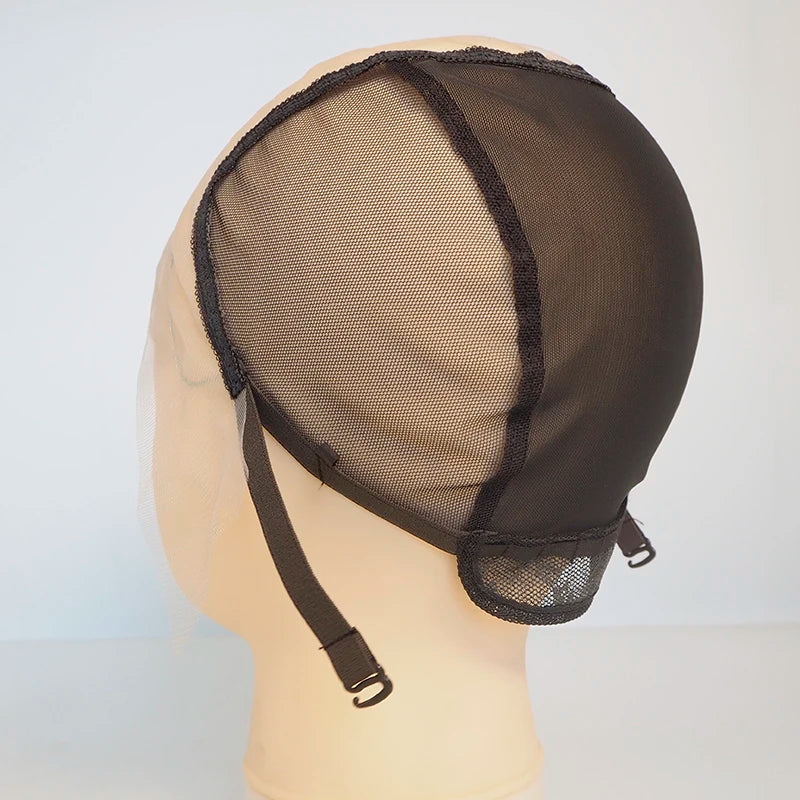 13*6inch lace front wig caps for making adjustable small wigs