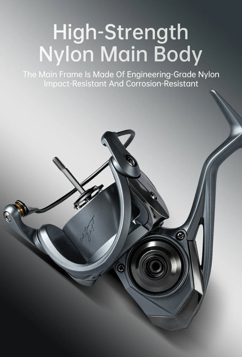 Kingdom TERTIA Spinning Fishing Reel Ultra-Long Casting 1000-5000 Max Drag 15KG 8+1 BB 5.2:1 Freshwater Saltwater Fishing