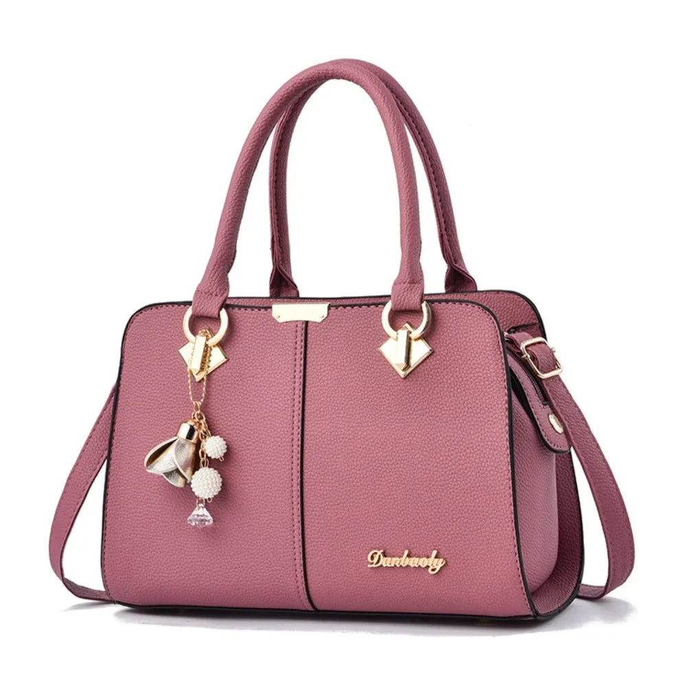Fashion PU Leather Ladies Hand Bags Large Capacity Casual Versatile Hand-Held Shoulder Bag Messenger Bags Women