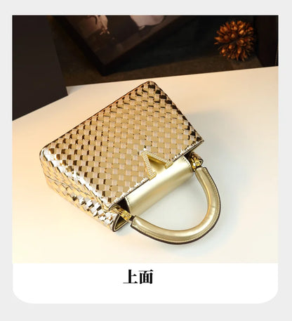 Genuine Leather Woven Handbag For Women 2026 New Light Luxury Women's Shoulder Bag Fashion Commuter Messenger Bag Versatile