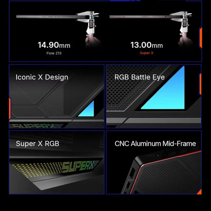 OneXPlayer Super X Gaming Laptop AMD Ryzen AI Max+395 14-inch 2.8K 60/120Hz AMOLED Tablet Windows 11 Fingerprint Unlock WIFI 7