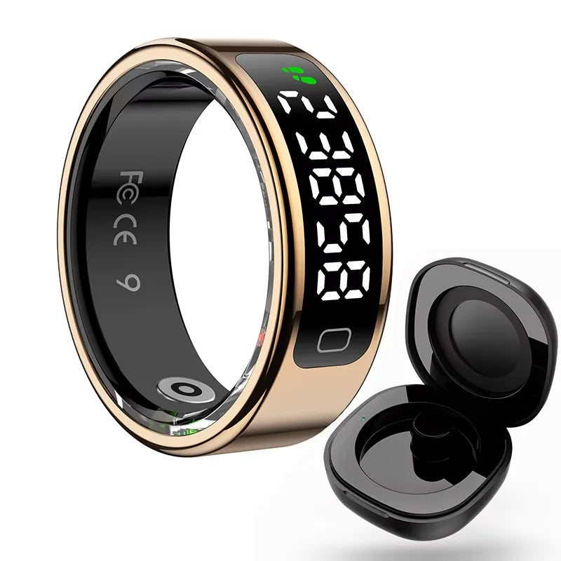 2026 R11C Smart Ring Men Women LED Display Screen Health Ring Heart Rate Sleep Monitor Waterproof Smartring for Android IOS