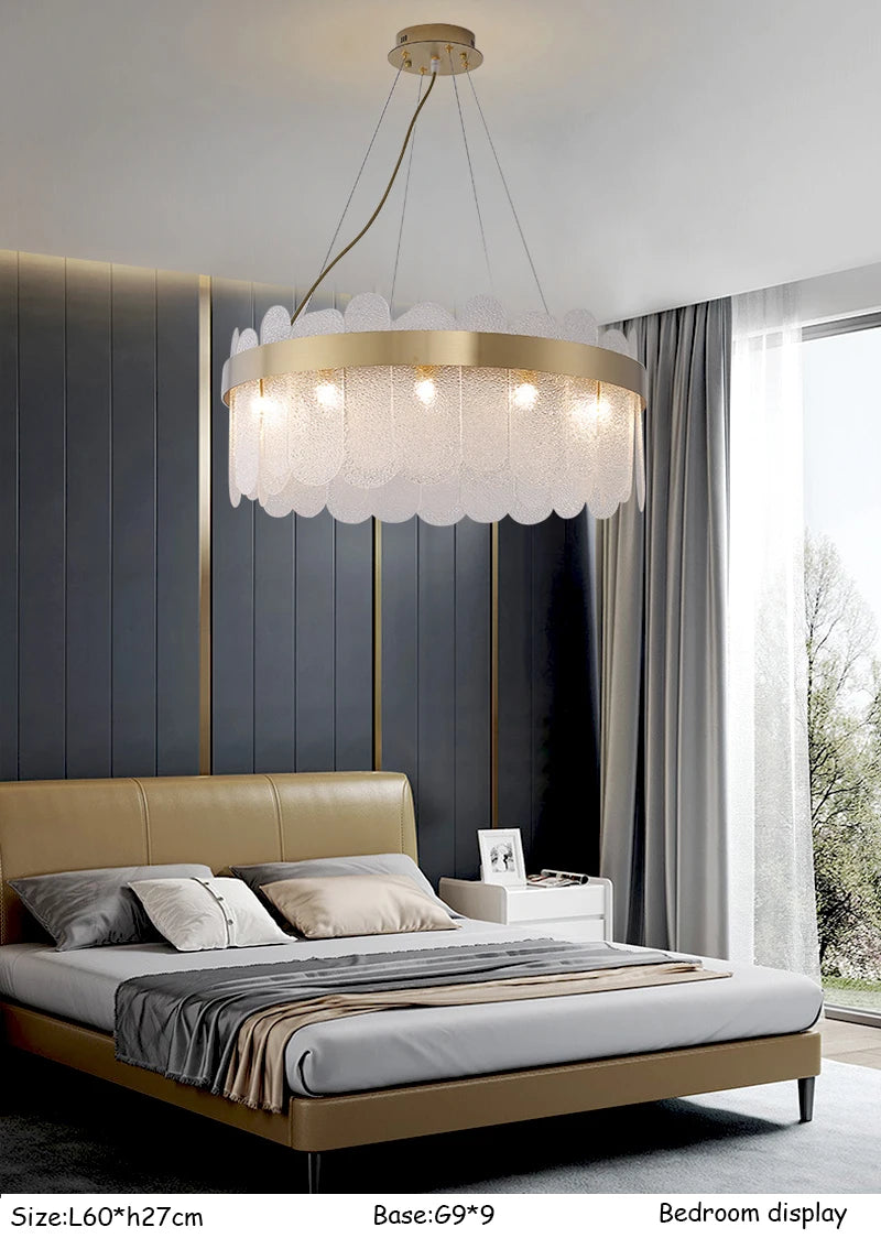 Modern Luxury Lustre Crystal Chandelier Living Room Ceiling Lights Dining Room LED Chandeliers Villa Gold Crystal Pendant Lamp
