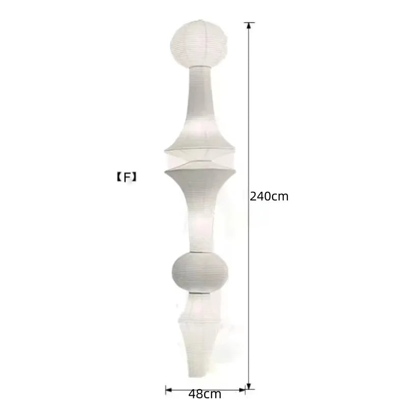 Nordic Wabi Sabi Wind Rice Paper Led Pendant Lights Living Room Bedroom Corner Chandelier Duplex Loft Home Decor Bedside Lamp