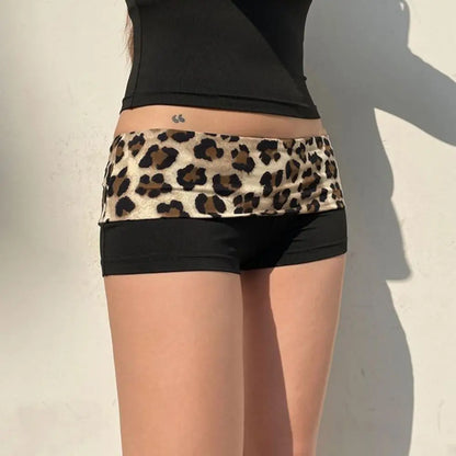 Trendy Print Skinny Shorts High Stretchy Slim Fit Booty Shorts Sexy Design Y2K Aesthetic Low Waist Shorts Summer Outfits