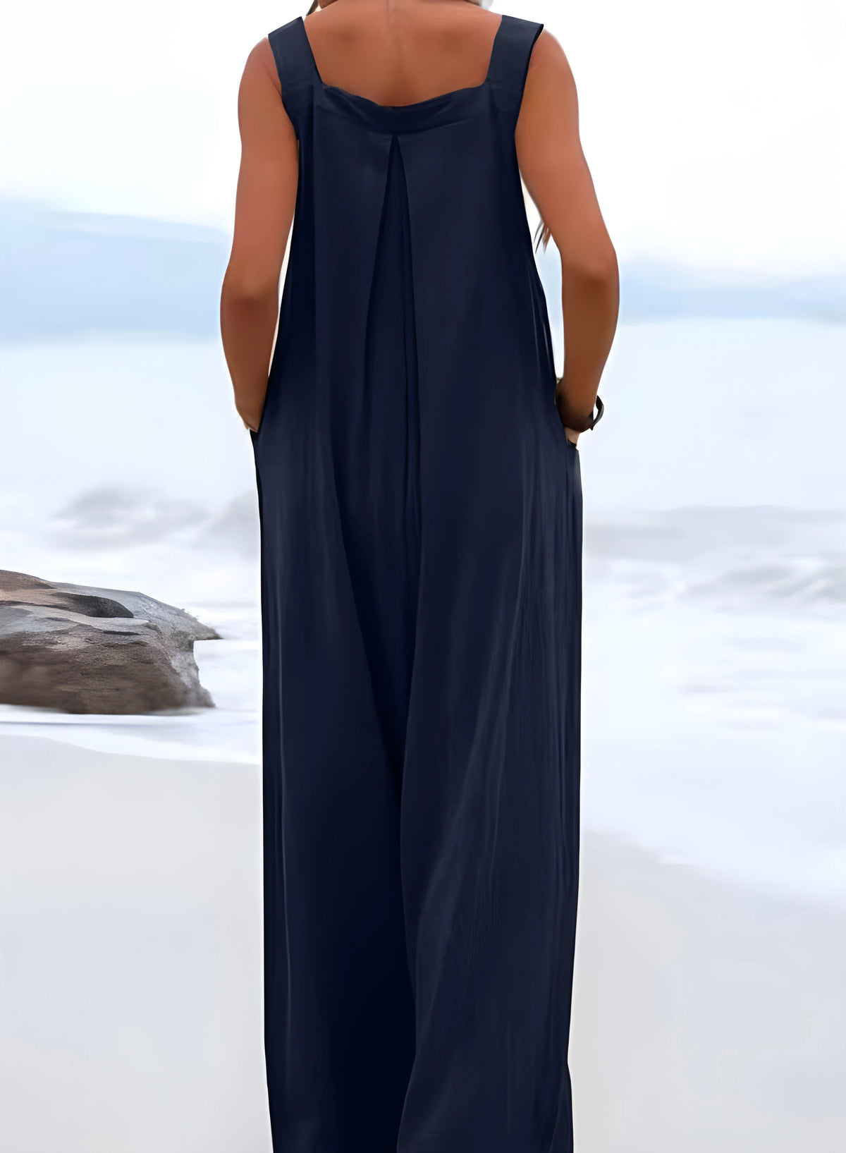 2026 Summer New Loose Wide-Leg Women's Overalls Suspender Casual Simple Jumpsuit