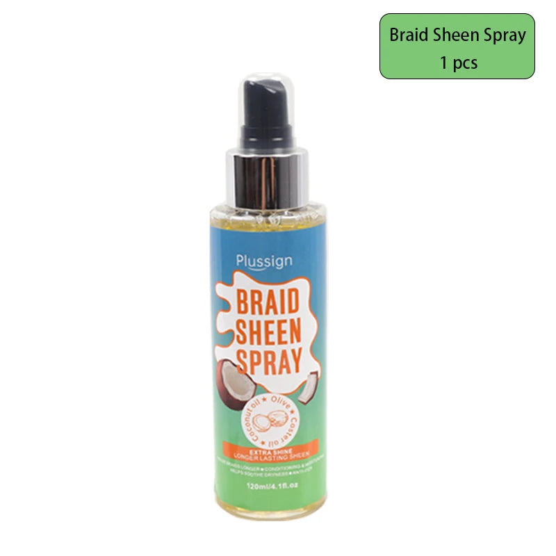 1Pcs Braid Sheen Spray With Coconut Oil For Dreadlocks Care 4oz Scalp & Hair Oil For Nourish Scalp Extra Shine Hair Care Spray