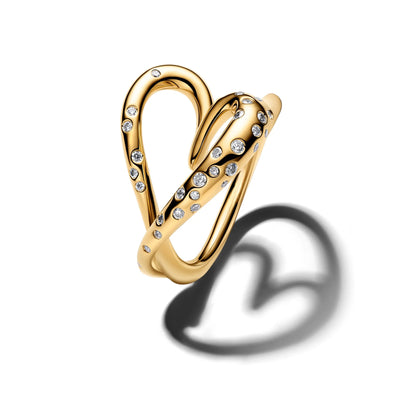Luxury Original 925 Sterling Silver Heart Bow Pearl Flower Four Leaf Clover Ring fit Women's Fine Jewelry Valentine's Day Gifts