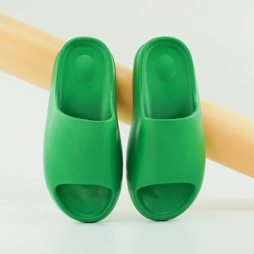 Summer Slippers Men Women Indoor EVA Soft Bottom Sandals Open Toe Trend Slides Beach Shoes Slippers Home Shoes Size 35-46