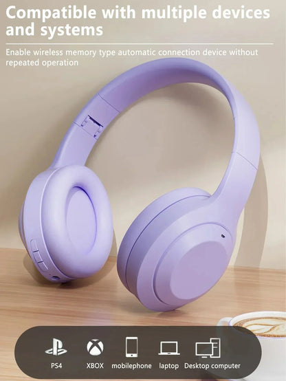 M5 Over Ear Headsets Bluetooth 5.3 Gaming Headphones Dual Mode Wireless Earphones Foldable Noise Reduction Headsets For Xiaomi