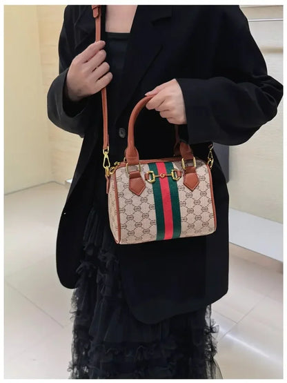 High-end Leather Diaper Bag for Ladies Vintage Fashionable Simple Commuter Backpack Business Mens Womens