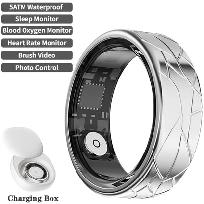 2026 Smart Ring Health and Sleep Tracker Heart Rate Blood Oxygen Monitor Brush Video 5ATM Waterproof Multi Sports Men Women Ring