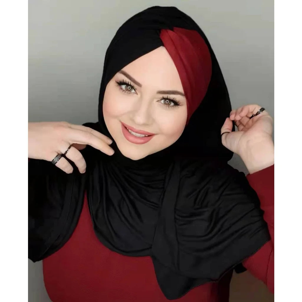 Muslim Modal Scarf Silk Abaya Hijab Islamic Jersey Hijabs For Woman Abayas Dress Turbans Crinkle Turban Instant Arabic Head