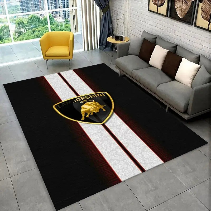 Racing Car L-Lamborghini MOTO Non-Slip Area Rug for Living Room,Bedroom,Playroom,Soft Carpet Floor Mat Home Decor Rug Kids Room